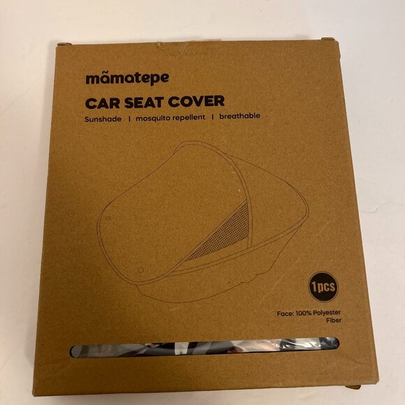 Māmatepe Baby Car Seat Cover – Sunshade | Blue Coral Pattern | New in Box - Picture 1 of 3